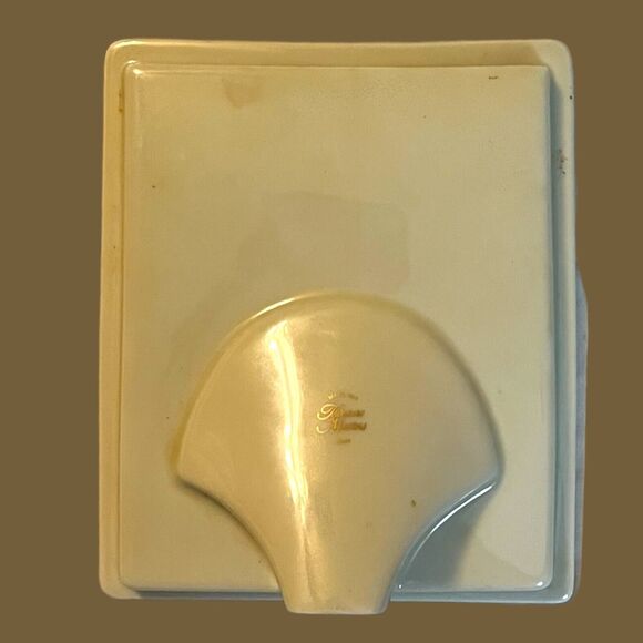 Vintage Porcelain Oval Picture Frame Gold Butterfly Cottage Treasure Masters - Picture 6 of 13